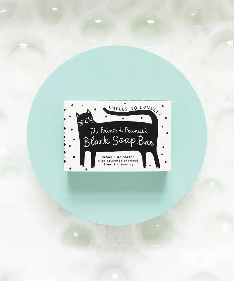 The Printed Peanut Black Cat Charcoal Soap 1