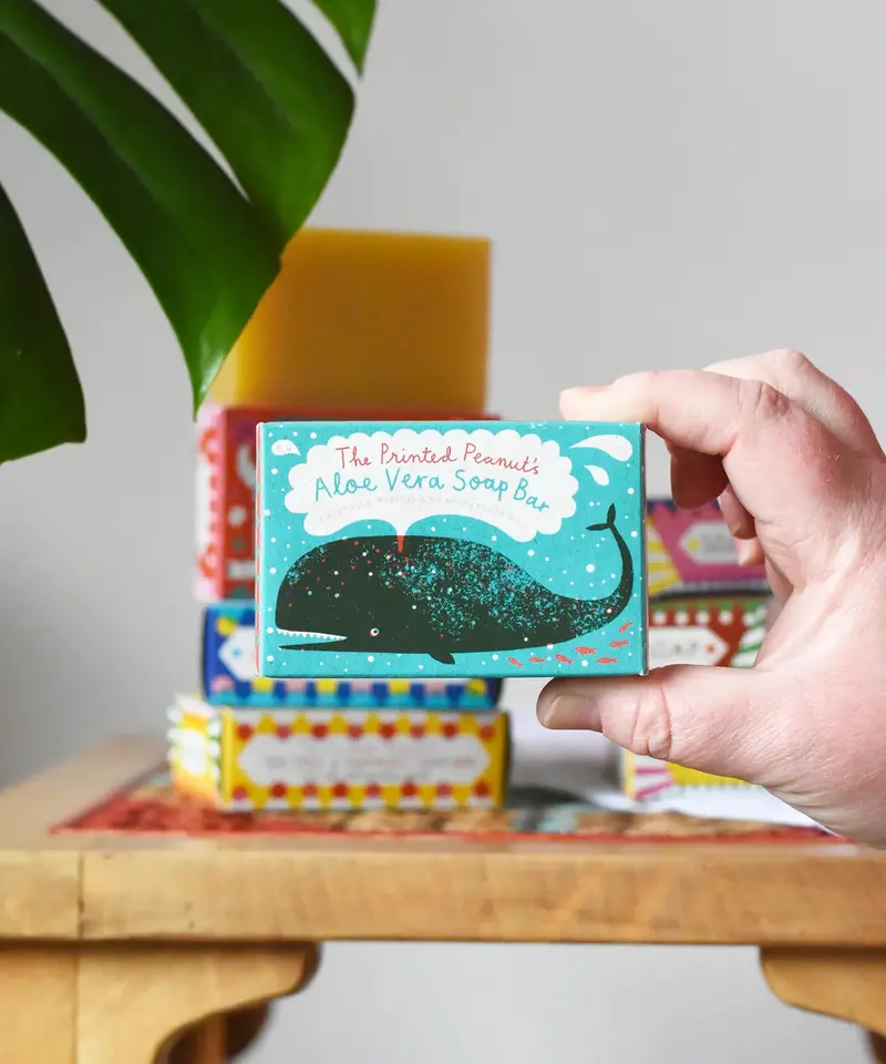 The Printed Peanut Fragrance-Free Aloe Vera Soap 2