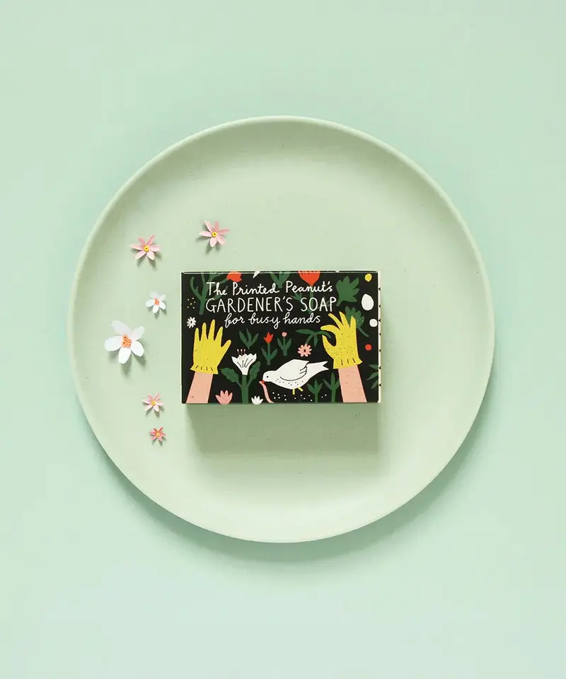 The Printed Peanut Gardener's Mint & Poppyseed Soap 1