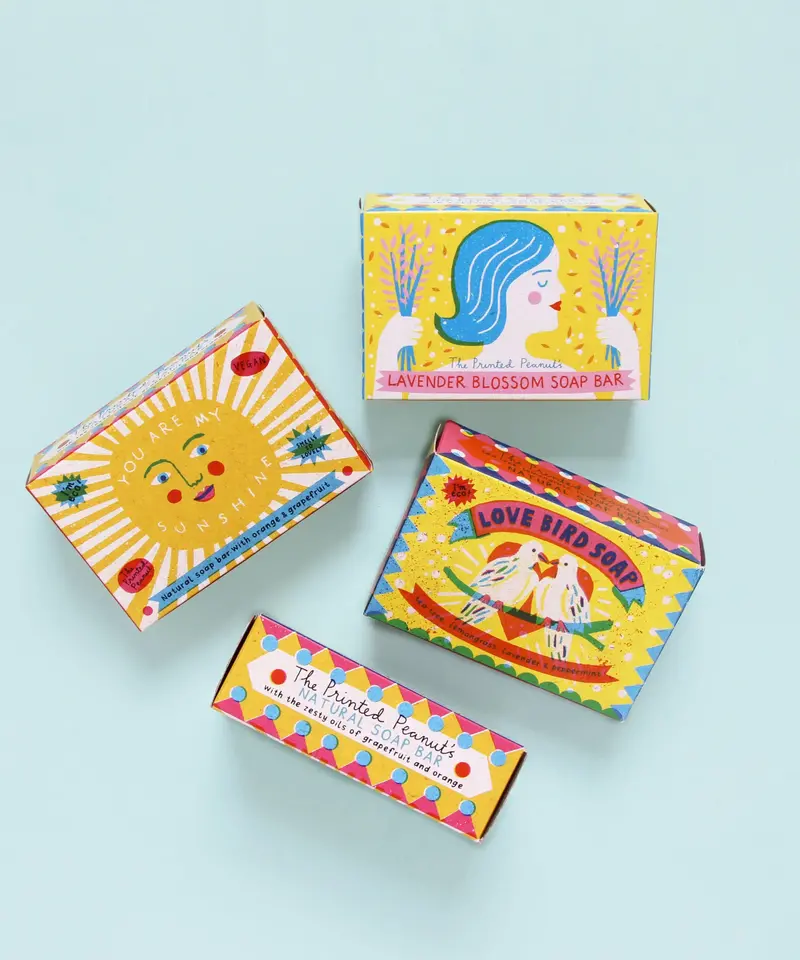 The Printed Peanut Love Bird Tea Tree Lemongrass Lavender & Peppermint Soap 2