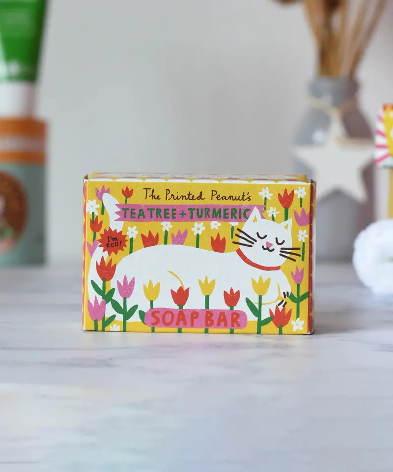 The Printed Peanut Tea Tree & Turmeric Soap 1