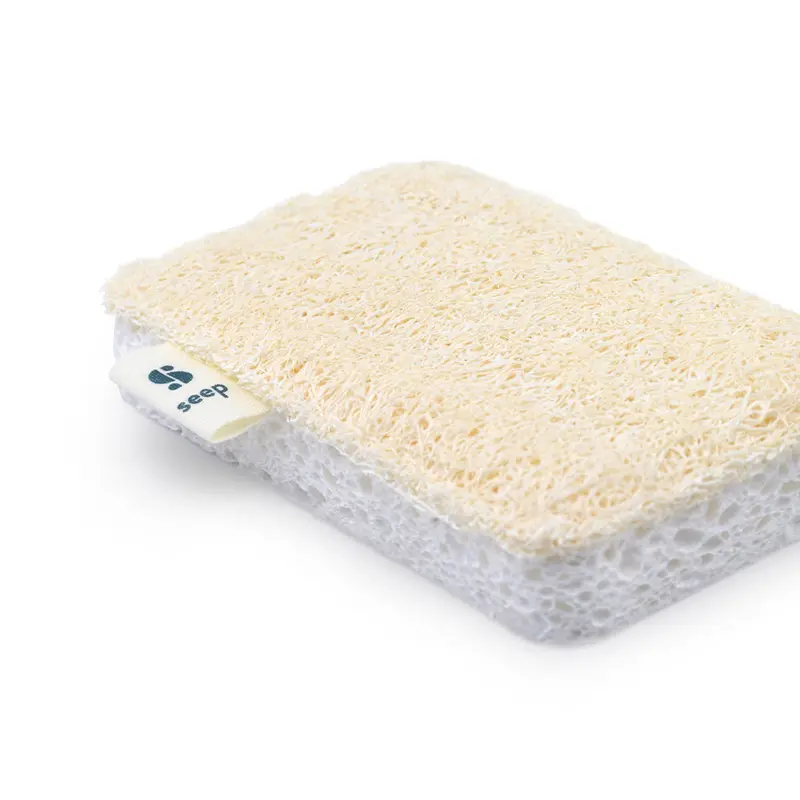 The Seep Company Compostable Sponge With Loofah Scourer - 4 Pack 2
