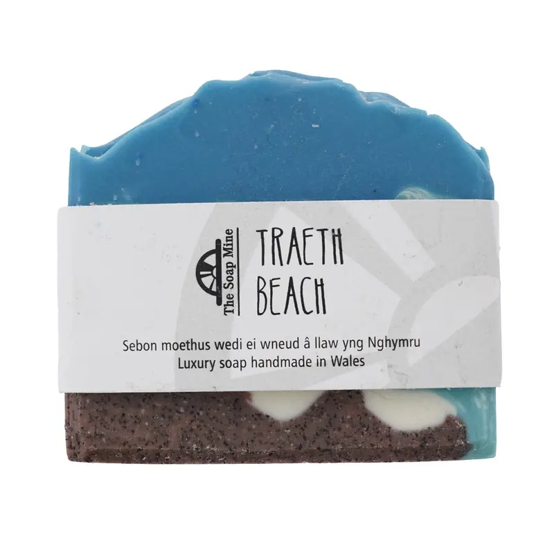 The Soap Mine Handmade Soap Scrub Bar - Traeth 1