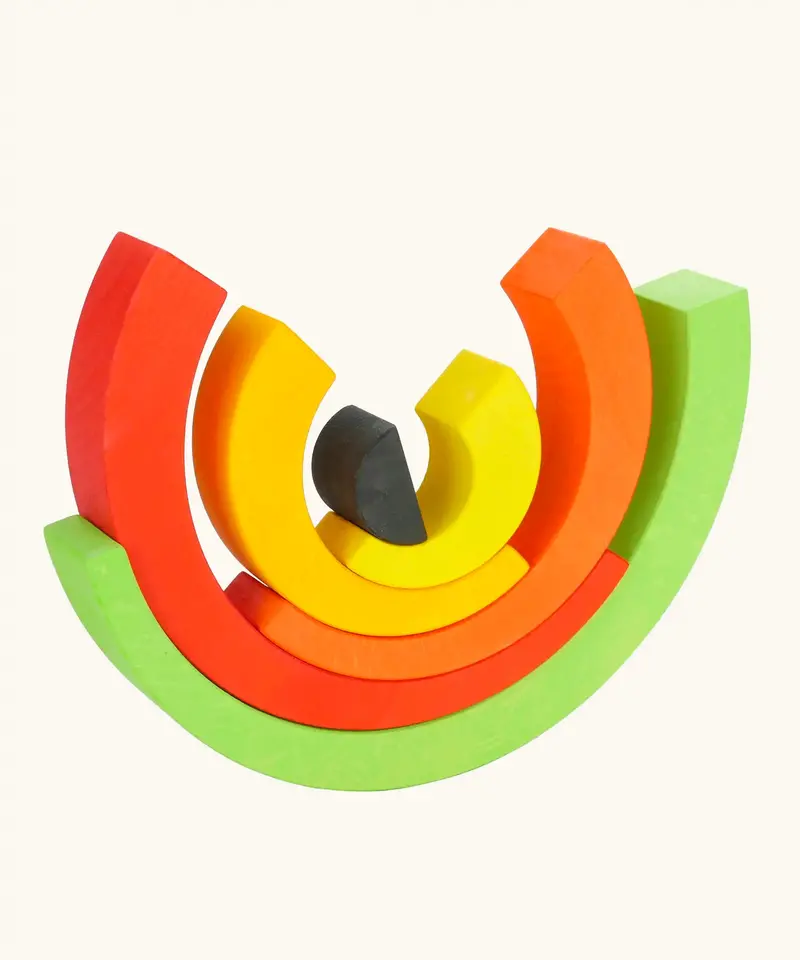 Tobe Asymmetrical Arches Green, Orange & Yellow 1