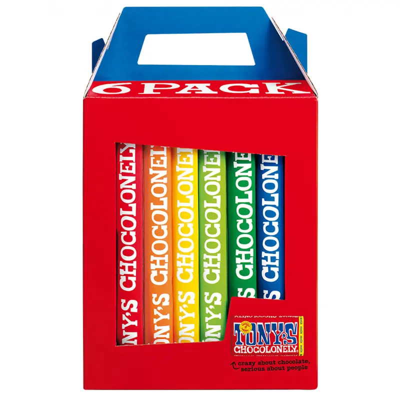Tony's Chocolonely Classics Rainbow 6 Pack 1