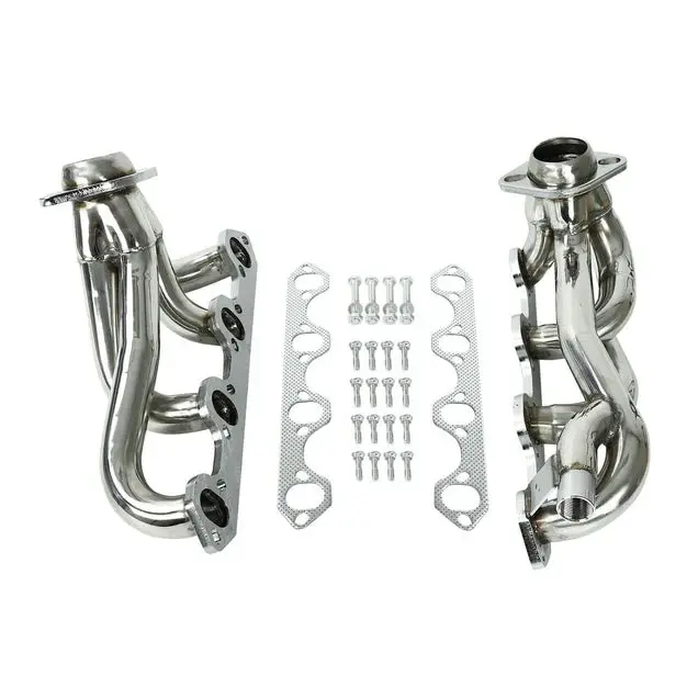 Trucktok 1987-1996 Ford 5.8L F150 F250 Bronco Short Header Manifold & Egr Block Off Delete Kit 2