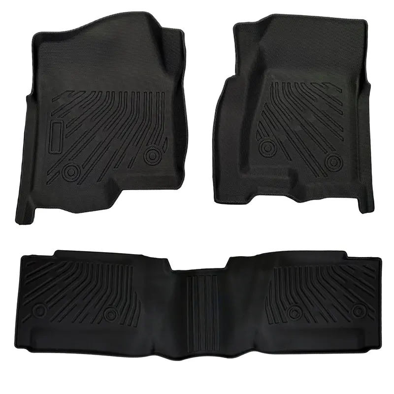Trucktok 1999-2006 Silverado/Sierra 1500 2500 Extend Cab All-Weather Tpe Floor Mats 1
