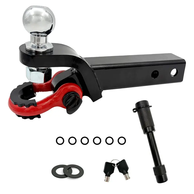 Trucktok 2" Receiver Trailer Hitch 38,500 Lbs With Shackle & Lock Pin 1