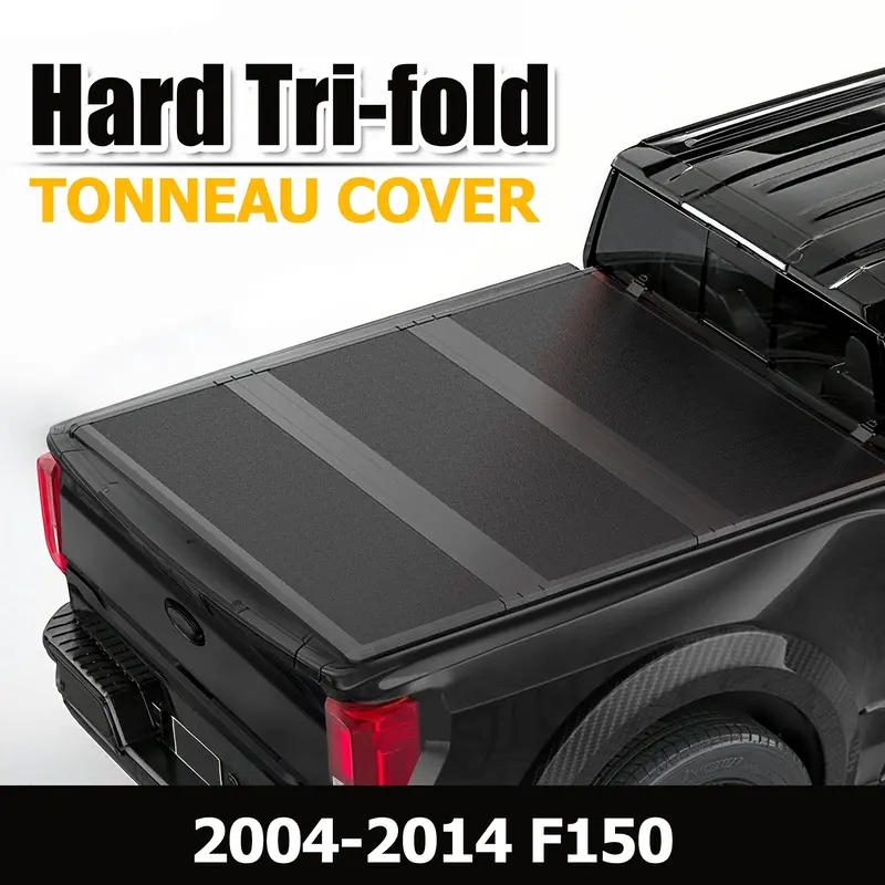 Trucktok 2004-2014 Ford F150 6.5Ft Hard Tri-Fold Tonneau Cover Truck Bed Pickup 2