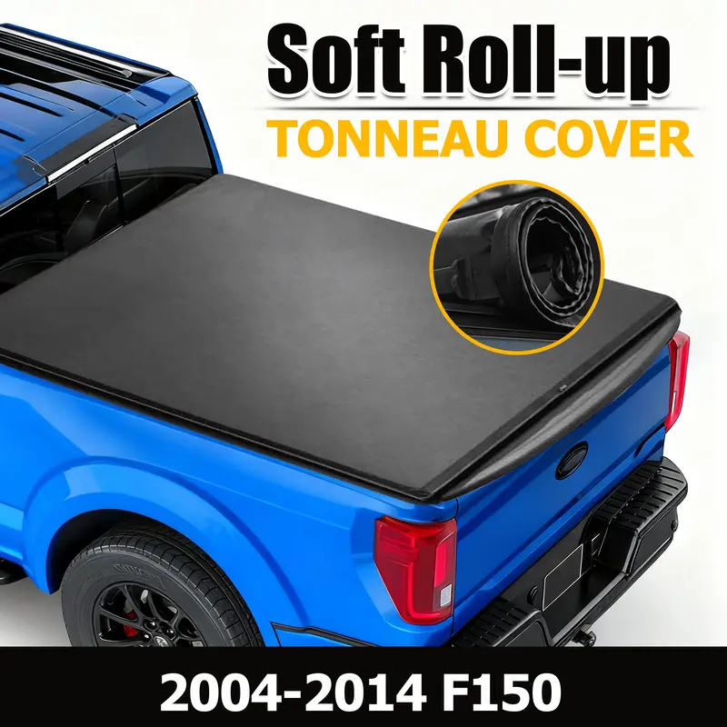 Trucktok 2004-2014 Ford F150 6.5Ft Soft Roll Up Tonneau Cover Truck Bed 2