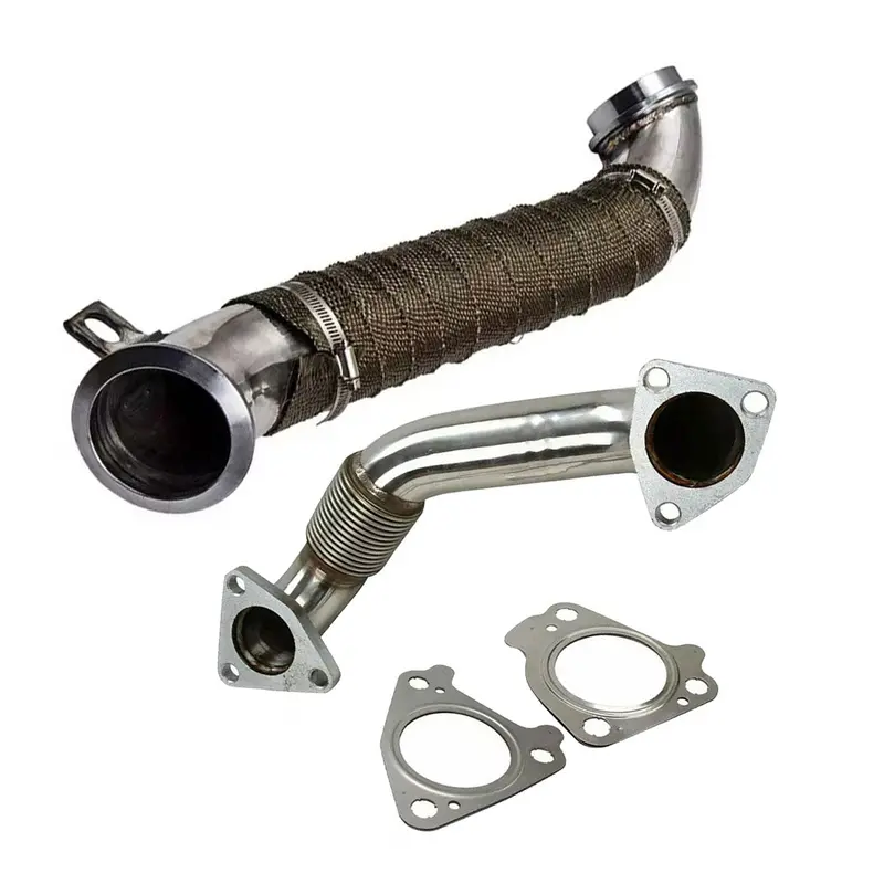 Trucktok 2004.5-2010 6.6L Chevy Gmc Duramax Passenger Side Up-Pipe & 3" Downpipe Exhaust 1
