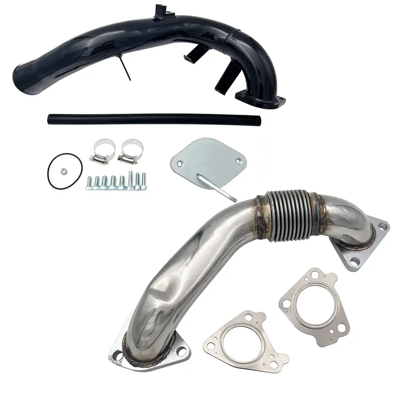 Trucktok 2006-2007.5 6.6L Chevy Duramax Passenger Up-Pipe & Egr Delete Kit W/Intake 1