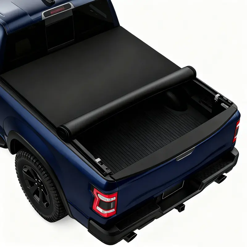 Trucktok 2007-2013 Chevy Silverado Sierra 8Ft Soft Roll Up Tonneau Cover Bed 1