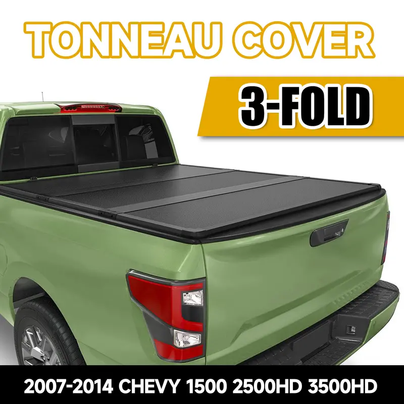 Trucktok 2007-2014 Chevy Silverado Sierra 6.5Ft 3-Fold Hard Bed Tonneau Cover 2