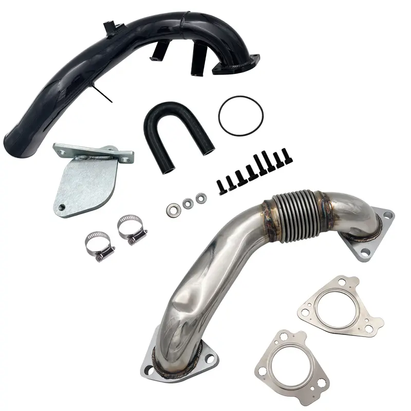 Trucktok 2007.5-2010 6.6L Duramax Passenger Up-Pipe & Egr Delete Kit W/Intake 1