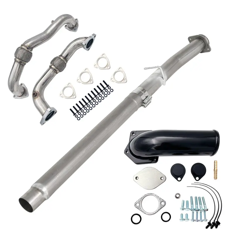 Trucktok 2008-2010 6.4L Ford Powerstroke 4" Cat & Dpf Delete Pipe & Egr Delete Kit 1