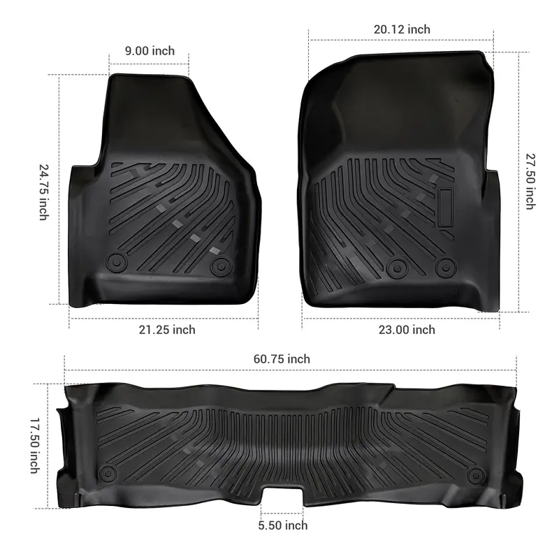 Trucktok 2008-2010 Ford F250 F350 Super Crewcab All-Weather Tpe Floor Mats 2