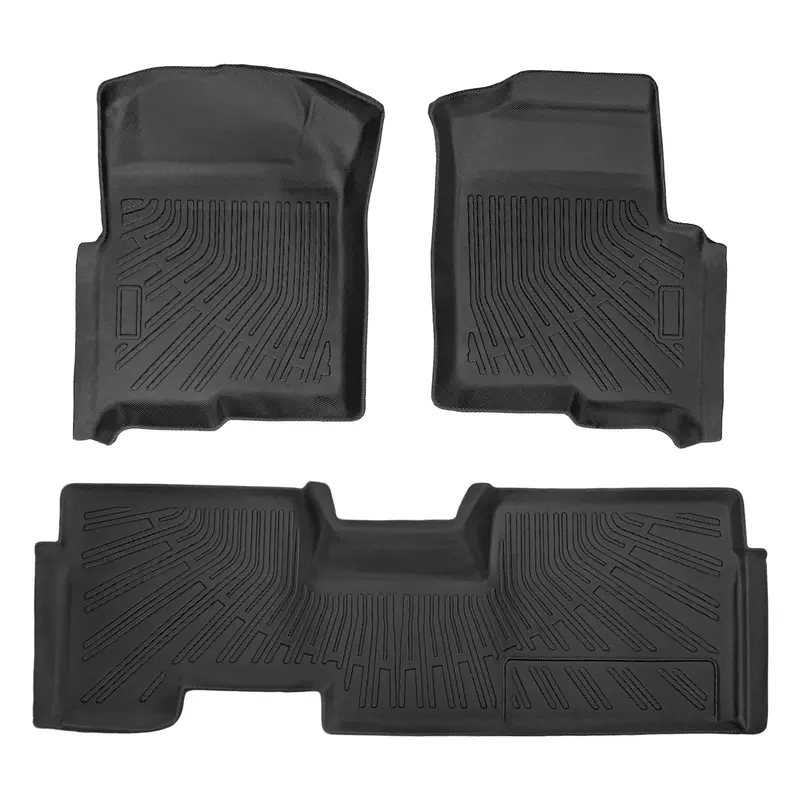 Trucktok 2009-2014 Ford F150 Supercab All-Weather Tpe Floor Mats 1