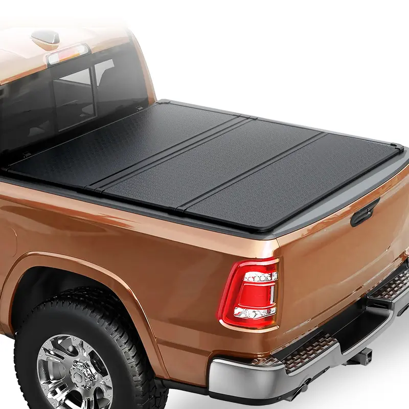 Trucktok 2009-2025 Dodge Ram 1500 5.7Ft Hard Tri-Fold Tonneau Cover Truck Bed 1