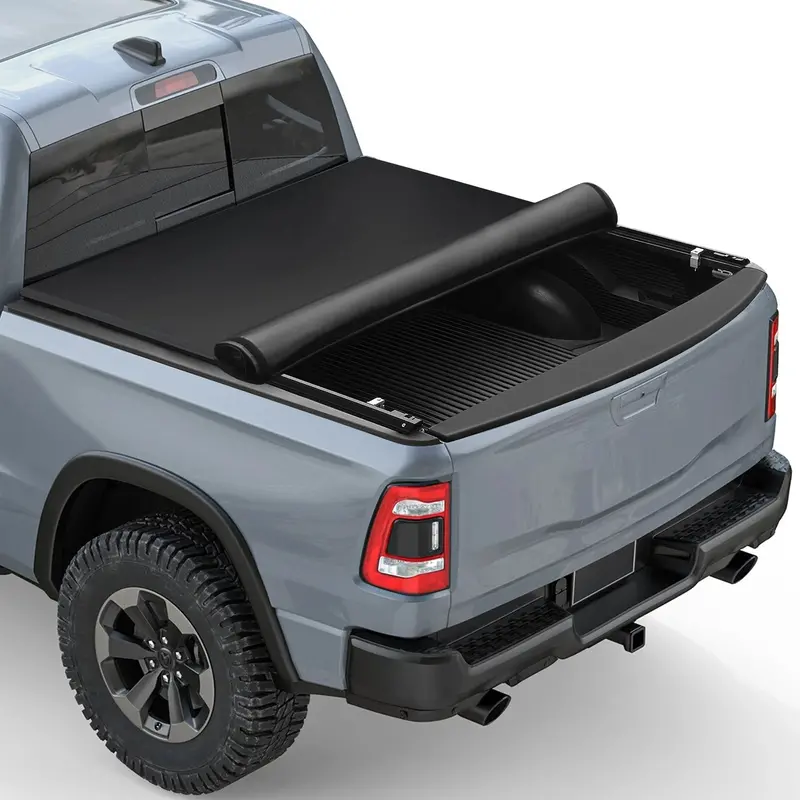 Trucktok 2009-2025 Dodge Ram 1500 5.7Ft Soft Top Roll-Up Tonneau Cover Truck Bed 1
