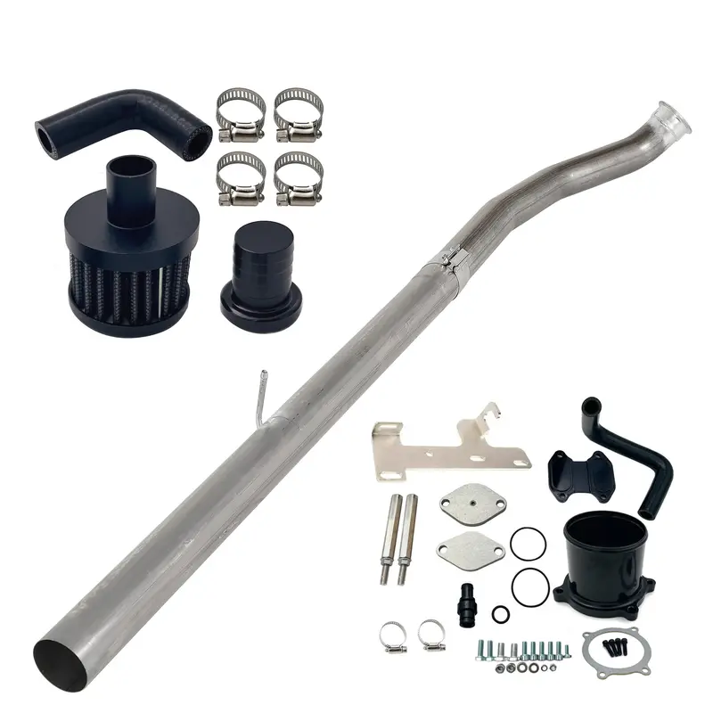 Trucktok 2010-2012 6.7L Ram Cummins 4" Dpf Delete Pipe & Egr Cooler Delete Kit 1
