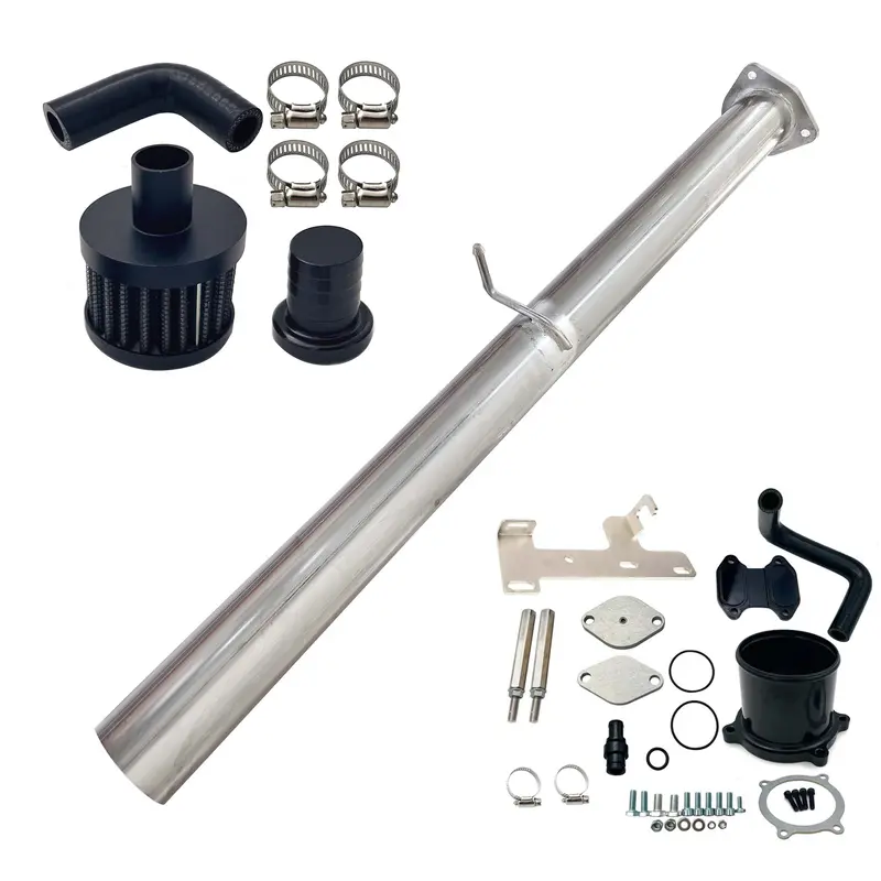 Trucktok 2010-2012 6.7L Ram Cummins 4" Dpf Race Pipe & Egr Cooler Throttle Delete Kit 1