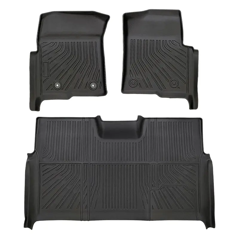 Trucktok 2010-2014 Ford F150 Supercrew Cab All-Weather Tpe Floor Mats 1