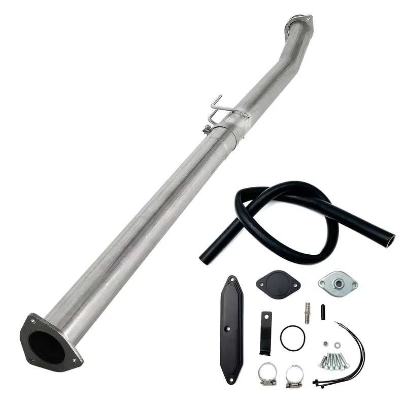 Trucktok 2011-2023 6.7L Ford 4" Cat & Dpf Delete Pipe Exhaust & Egr Cooler Delete Kit 1