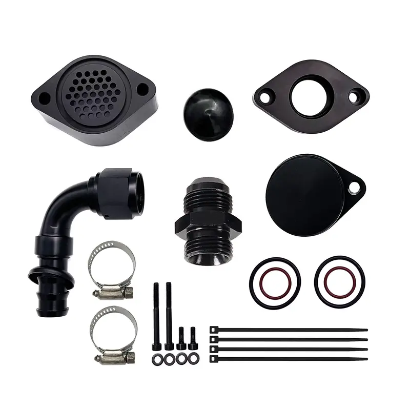 Trucktok 2011-2023 6.7L Ford Powerstroke Ccv Pcv Reroute Engine Ventilation Kit(No Tube) 1