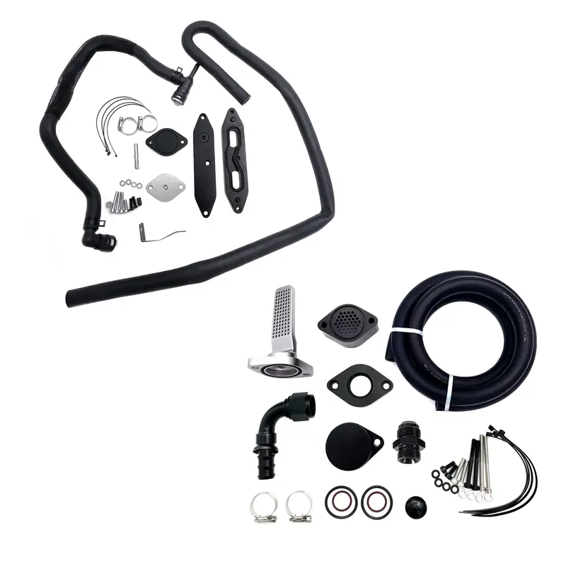 Trucktok 2011-2023 6.7L Ford Powerstroke Ccv Pcv Reroute Ventilation Egr Delete Kit 1