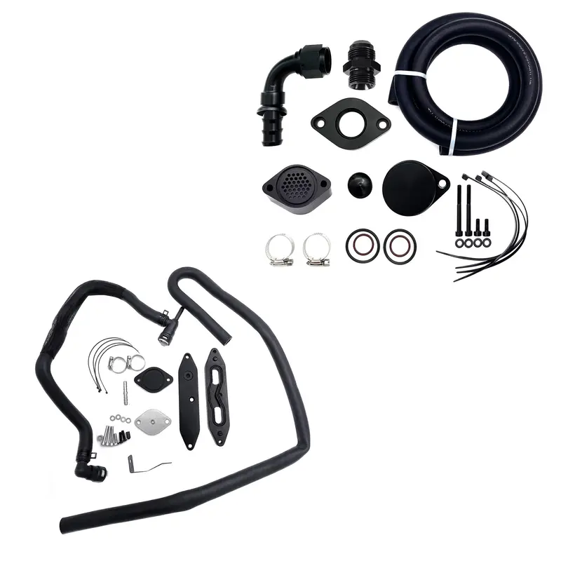 Trucktok 2011-2023 6.7L Ford Powerstroke Ccv Reroute Ventilation Egr Delete Kit 4