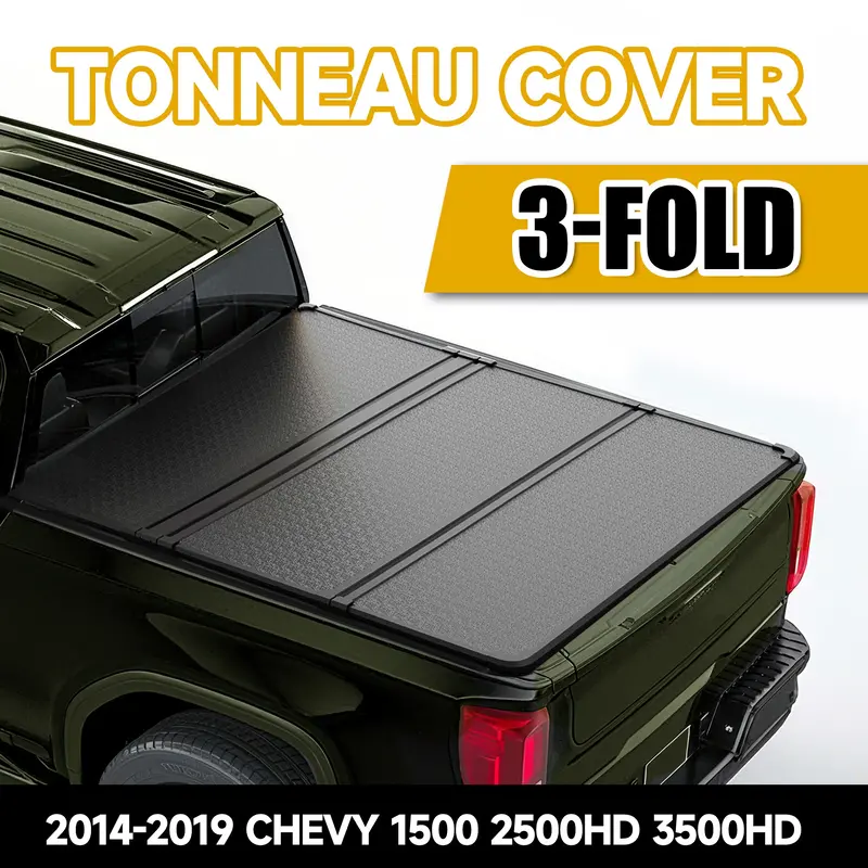 Trucktok 2014-2019 Chevy Silverado Sierra 6.5Ft 3-Fold Hard Bed Tonneau Cover 2