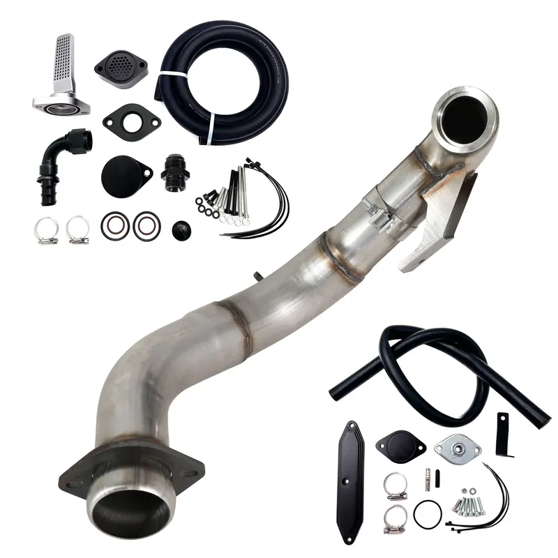 Trucktok 2015-2019 Ford 6.7L Powerstroke 4" Turbo Downpipe W/Egr Delete Kit 1