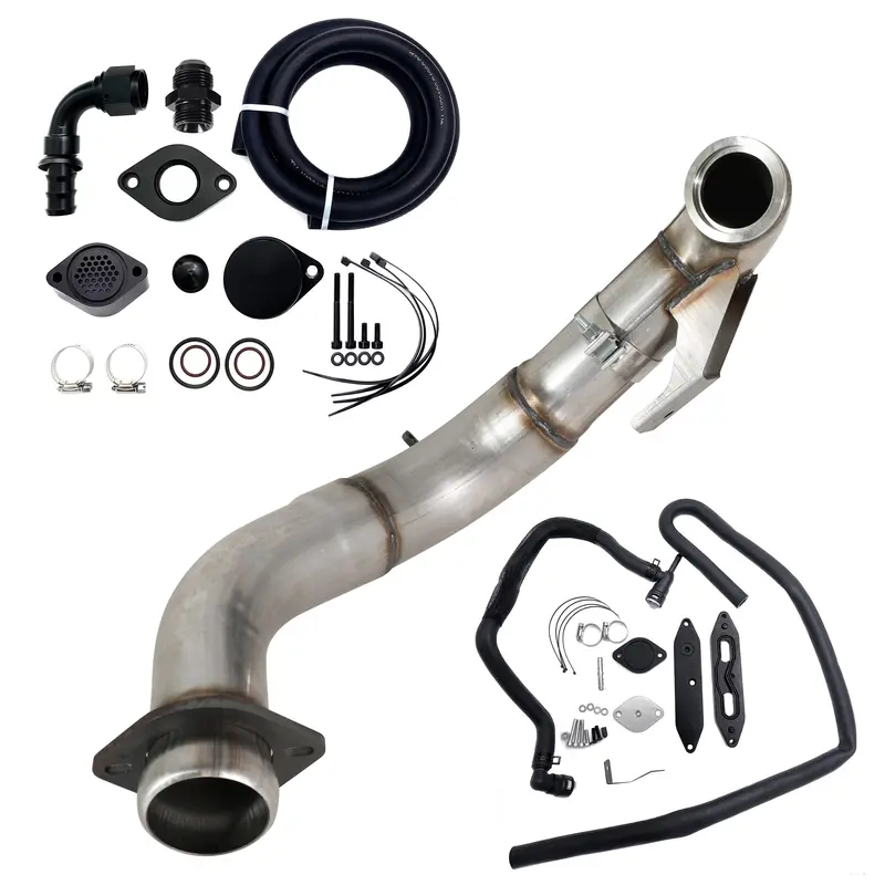 Trucktok 2015-2019 Ford 6.7L Powerstroke 4" Turbo Downpipe W/Egr Delete Kit 10