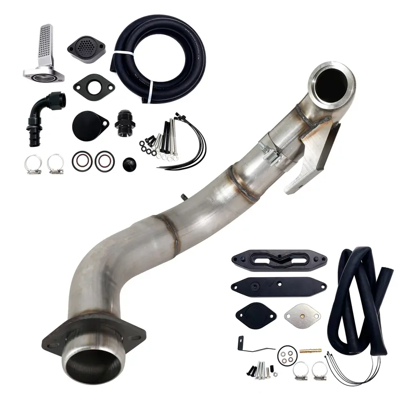 Trucktok 2015-2019 Ford 6.7L Powerstroke 4" Turbo Downpipe W/Egr Delete Kit 5
