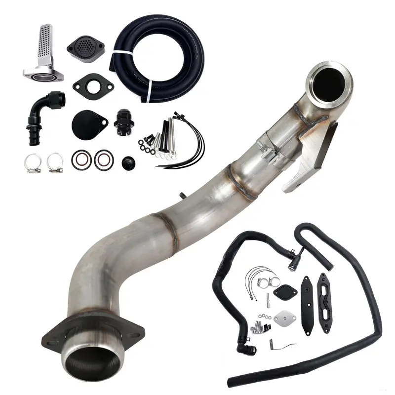 Trucktok 2015-2019 Ford 6.7L Powerstroke 4" Turbo Downpipe W/Egr Delete Kit 9