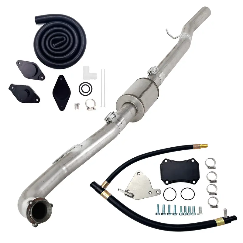 Trucktok 2015.5-2016 6.6L Duramax Lml 4" Dpf & Cat Delete Pipe & Egr Cooler Delete Kit 1