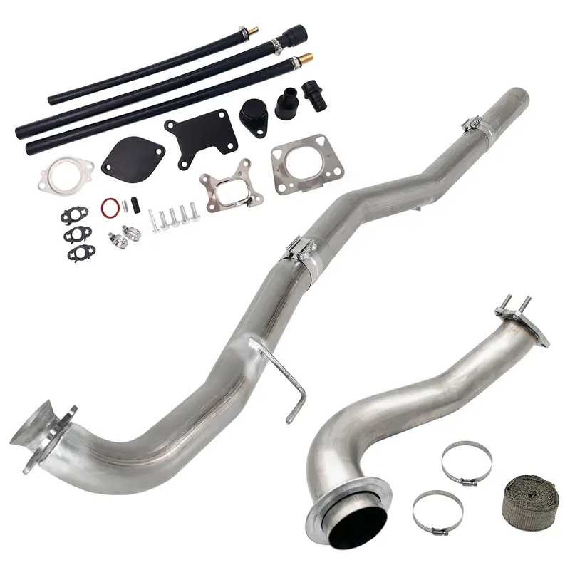 Trucktok 2017-2023 6.6L Duramax 4" Dpf Pipe & 3.5" Downpipe W/Egr Delete Kit 1