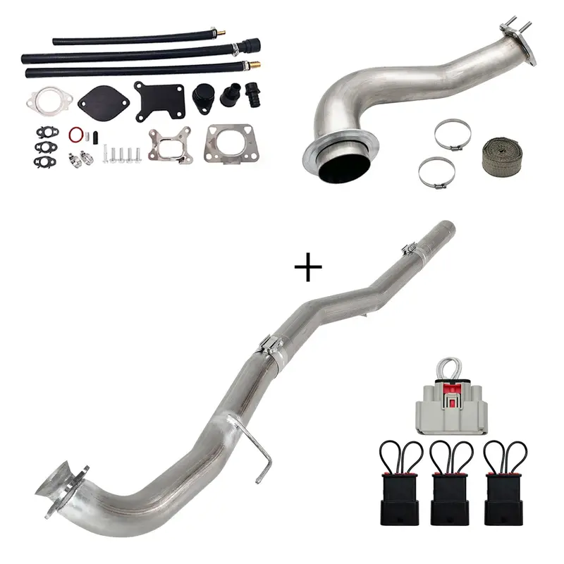 Trucktok 2017-2023 6.6L Duramax L5p Dpf/Ccv/Egr Delete & Downpipe W/Can Bus Kit 1
