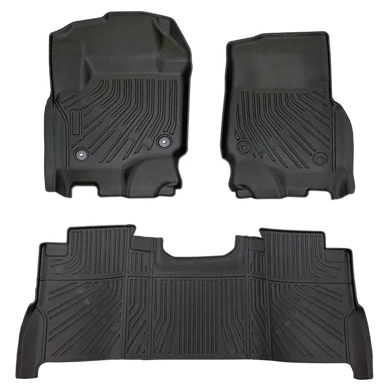 Trucktok 2017-2025 Ford F250 F350 F450 Supercrew Cab All-Weather Tpe Floor Mats 1