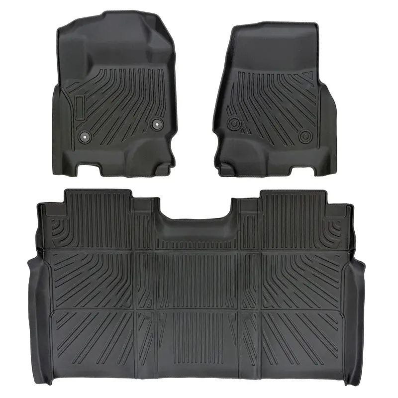 Trucktok 2017-2025 Ford F250 F350 F450 Supercrew Cab All-Weather Tpe Floor Mats 1