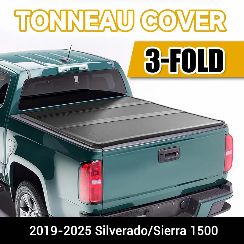 Trucktok 2019-2025 Chevy Silverado Sierra 5.8Ft 3-Fold Hard Bed Tonneau Cover 2