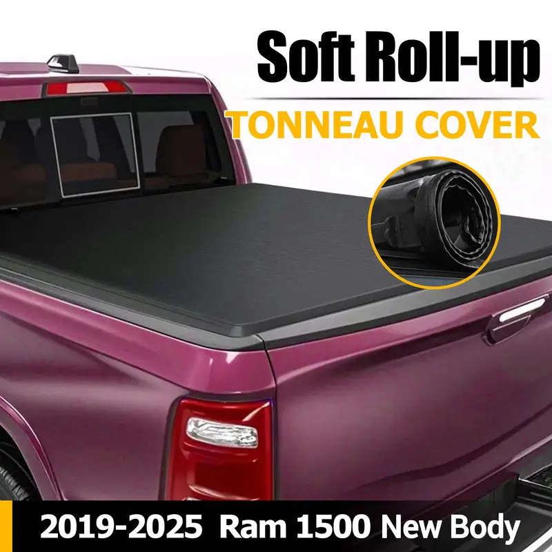 Trucktok 2019-2025 Dodge Ram 1500 New Body 6.4Ft Soft Roll-Up Tonneau Cover Bed 2