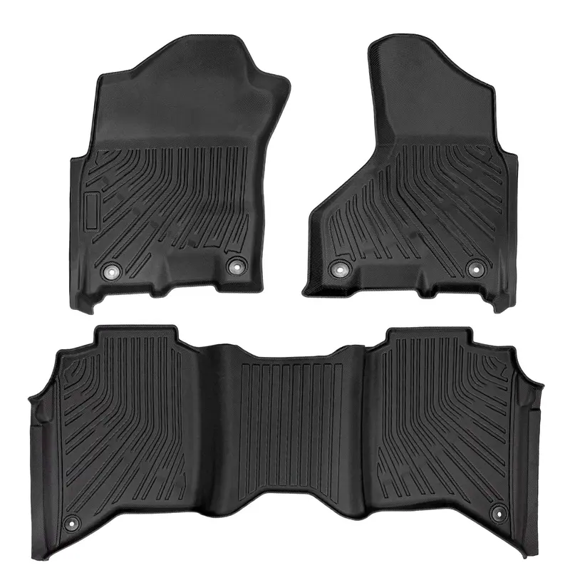 Trucktok 2019-2025 Dodge Ram 2500 3500 Crew Cab All-Weather Floor Mats 1