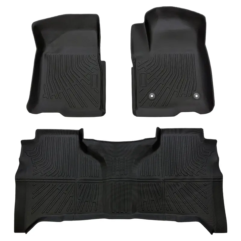 Trucktok 2019-2025 Silverado Sierra 1500 New Double Cab All-Weather Tpe Floor Mats 1