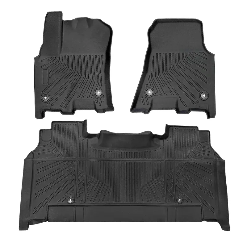 Trucktok 2025-2026 Dodge Ram 1500 Crew Cab With Storage All-Weather Tpe Floor Mats 1