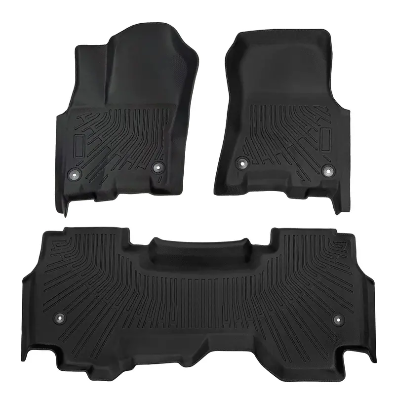 Trucktok 2025-2026 Dodge Ram 1500 Quad Cab All-Weather Tpe Floor Mats 1
