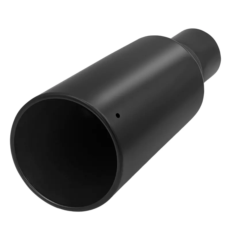 Trucktok 3" Inlet 5" Outlet 12" Overall Length Bolt On Exhaust Tailpipe Tip Black 1