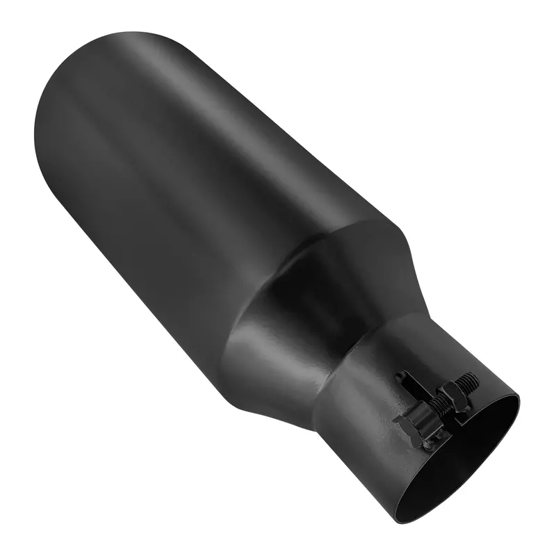 Trucktok 3" Inlet 5" Outlet 12" Overall Length Bolt On Exhaust Tailpipe Tip Black 2