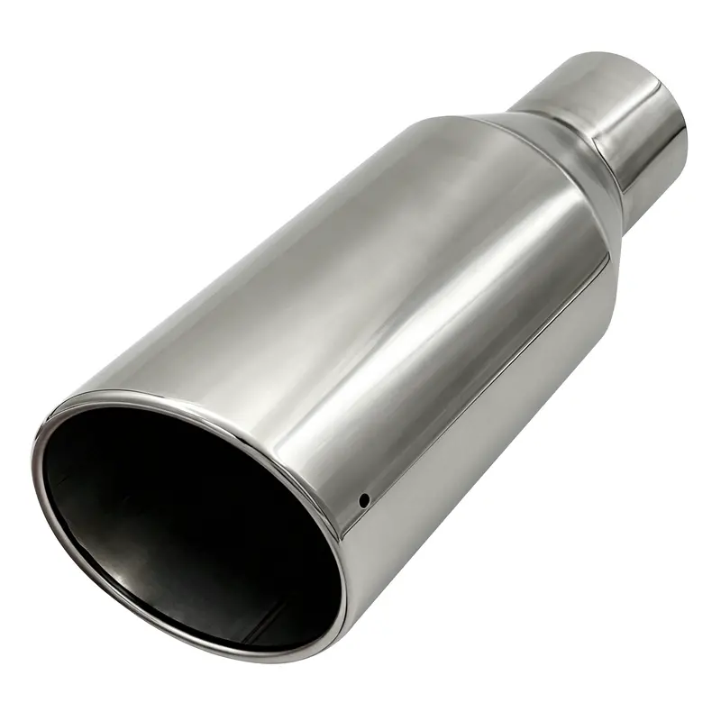 Trucktok 3" Inlet 5" Outlet 12" Overall Length Stainless Steel Bolt On Exhaust Tailpipe Tip 1